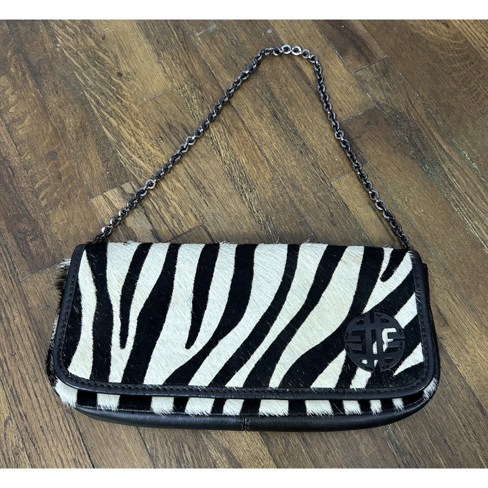 Antonio Melani zebra-print bag circular logo detail Magnetic Closure Calf Hair S